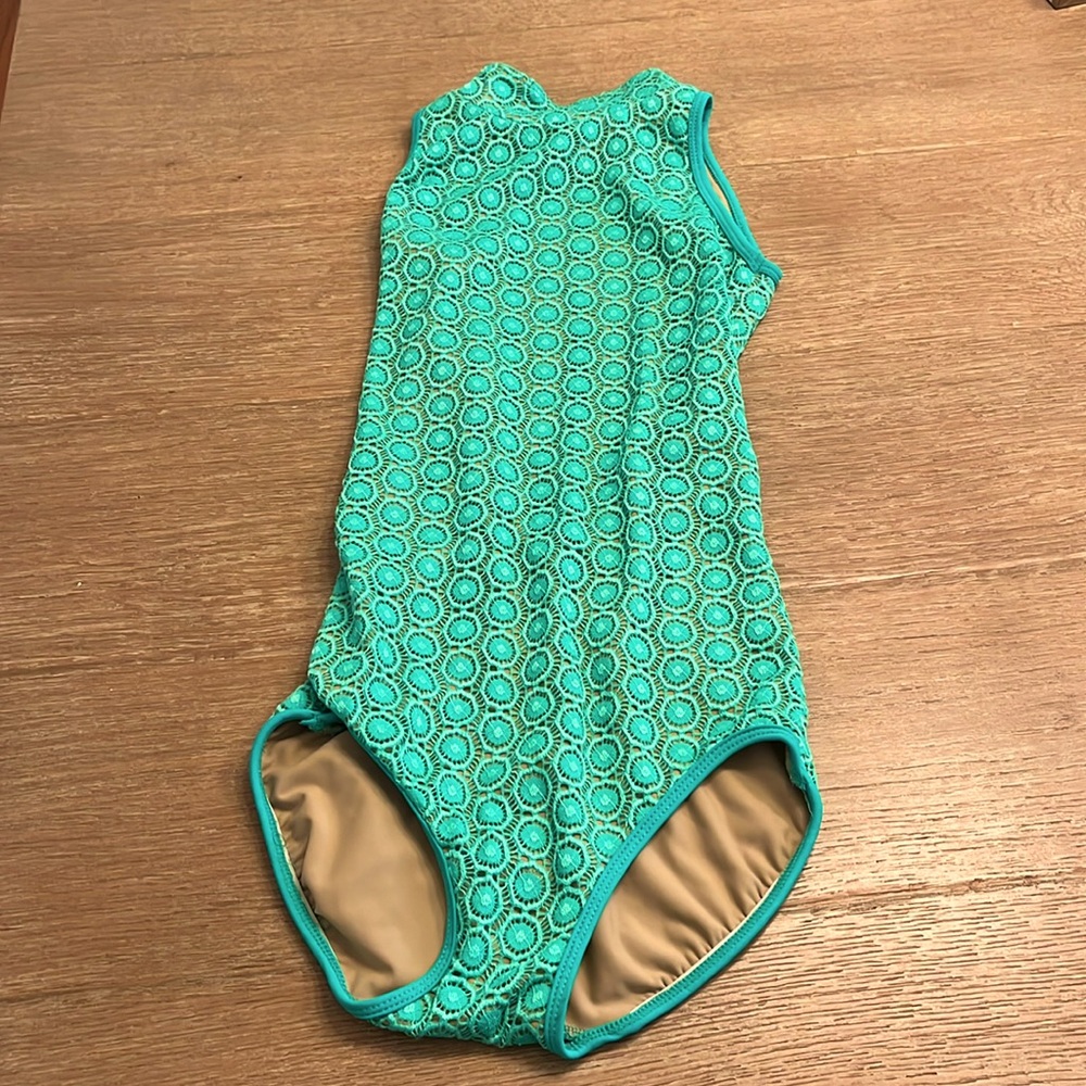 Five Dancewear Turquoise Lace Leotard